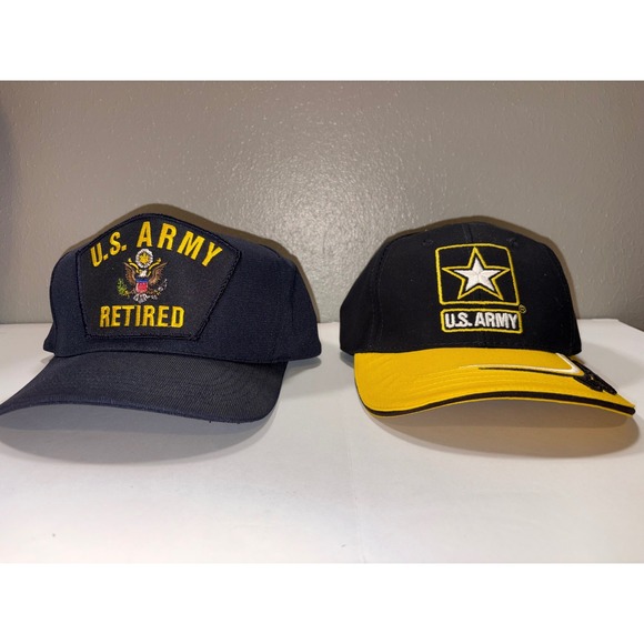 U.S. Army Other - 2 US Army Hats Retired Snapback and Modern Star Logo Strapback Made in USA